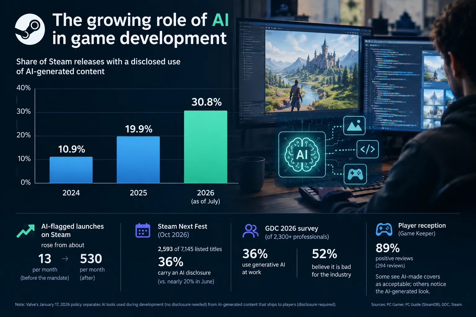 The growing role of AI in game development